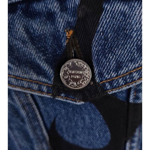 VETEMENTS Denim Black Fire Jacket Size L Mens Unisex Blue $2290 - Picture 5 of 16